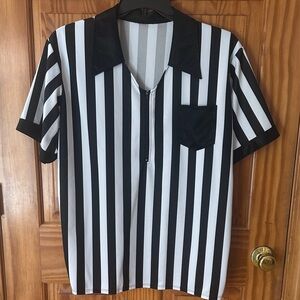 Black and White Striped Men's Shirt